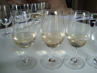 vins clairs in glasses